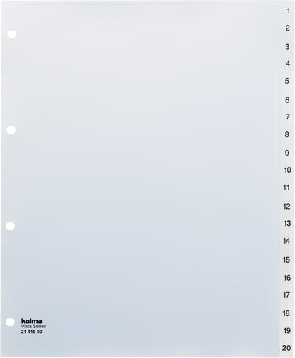 KOLMA Register Vista A4+ 21.419.00 transparent 1-20