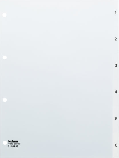 KOLMA Register Vista A4 21.564.00 transparent 1-6