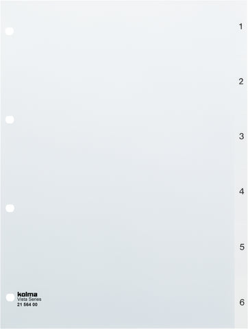 KOLMA Register Vista A4 21.564.00 transparent 1-6
