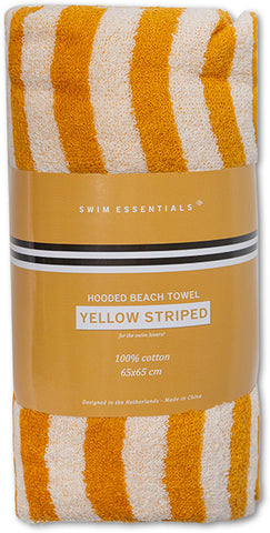 Swim Essentials | Luxe Strandponcho | Yellow striped