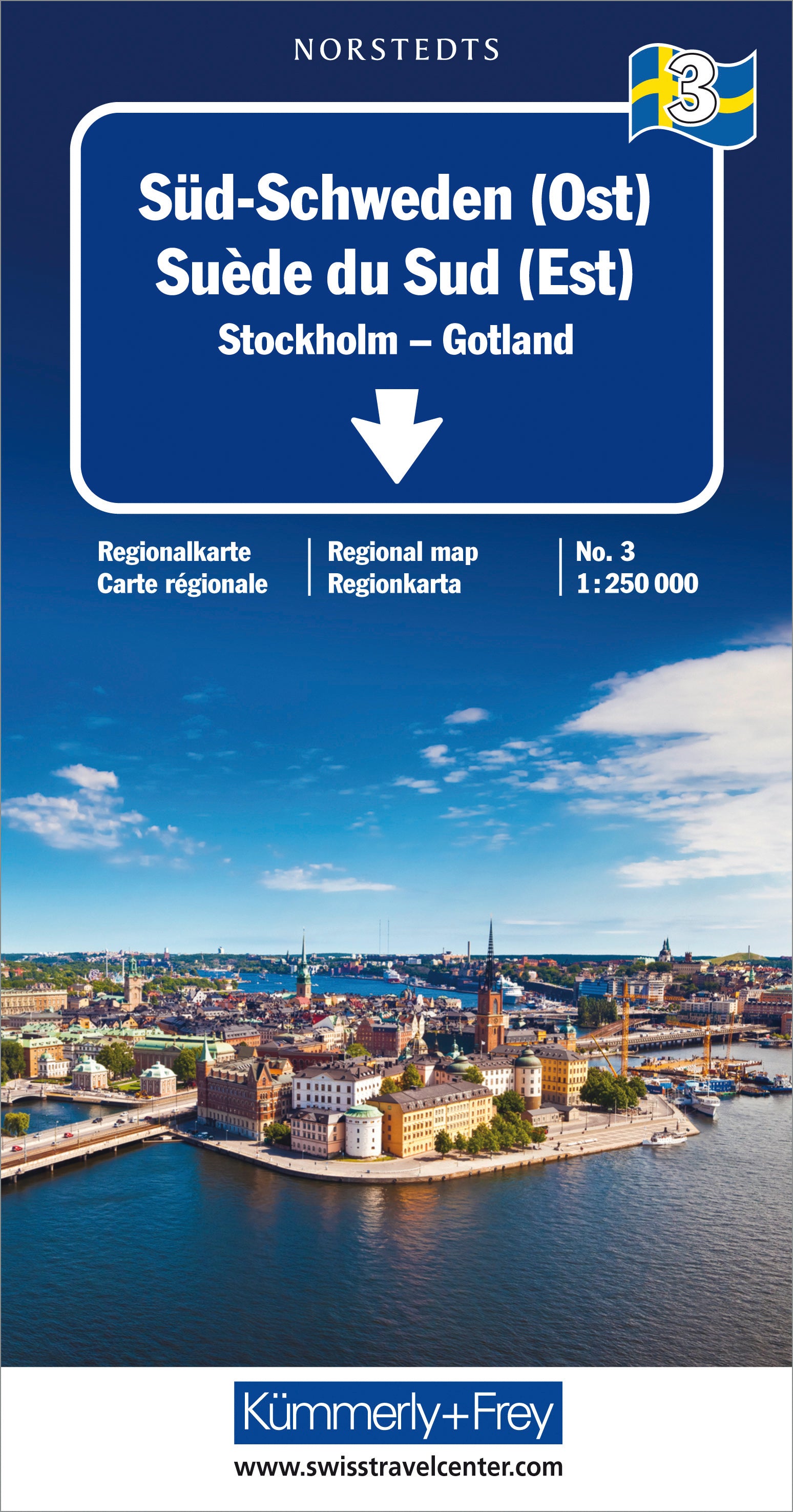 KÜMMERLY+FREY Strassenkarte 3-2559-01810- Süd-Schweden (Ost) 1:250 000