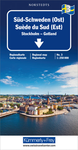 KÜMMERLY+FREY Strassenkarte 3-2559-01810- Süd-Schweden (Ost) 1:250 000