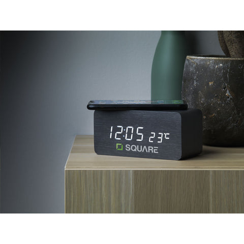 Kabelloser MDF-Wecker mit integriertem kabellosen Ladegerät Avant Wireless Charging Digi Clock Wecker Ladegerät