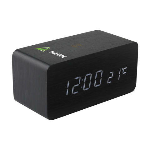 Kabelloser MDF-Wecker mit integriertem kabellosen Ladegerät Avant Wireless Charging Digi Clock Wecker Ladegerät