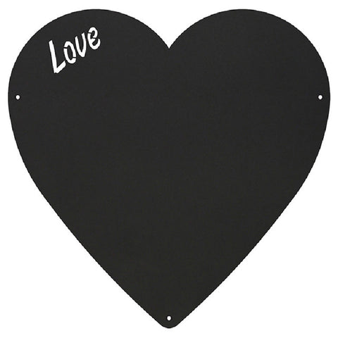 KalaMitica® Kreidetafel Magnetisch, Ohne Rahmen, Herz, 33x33cm, Schwarz/Anthrazit