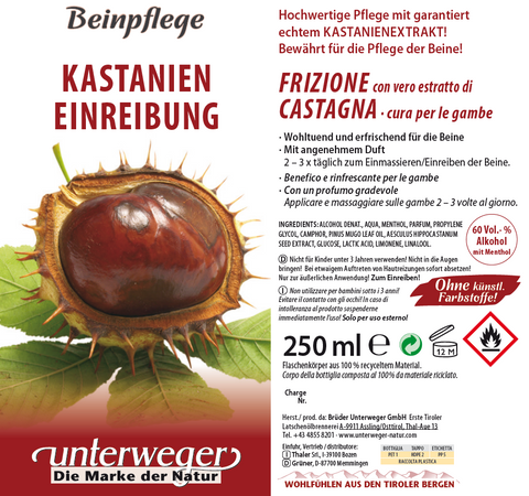 Кастаніїн Бійлосьйон Унтервегер – освіжаюча, веганська натирання