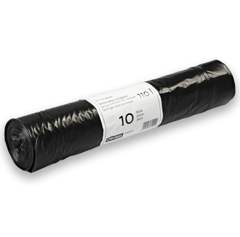 Sacchi per rifiuti 110 litri con cordino (rotolo da 10 sacchi)