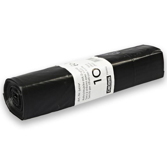 Sacos de lixo 60l com cordão (rolos de 10 sacos)