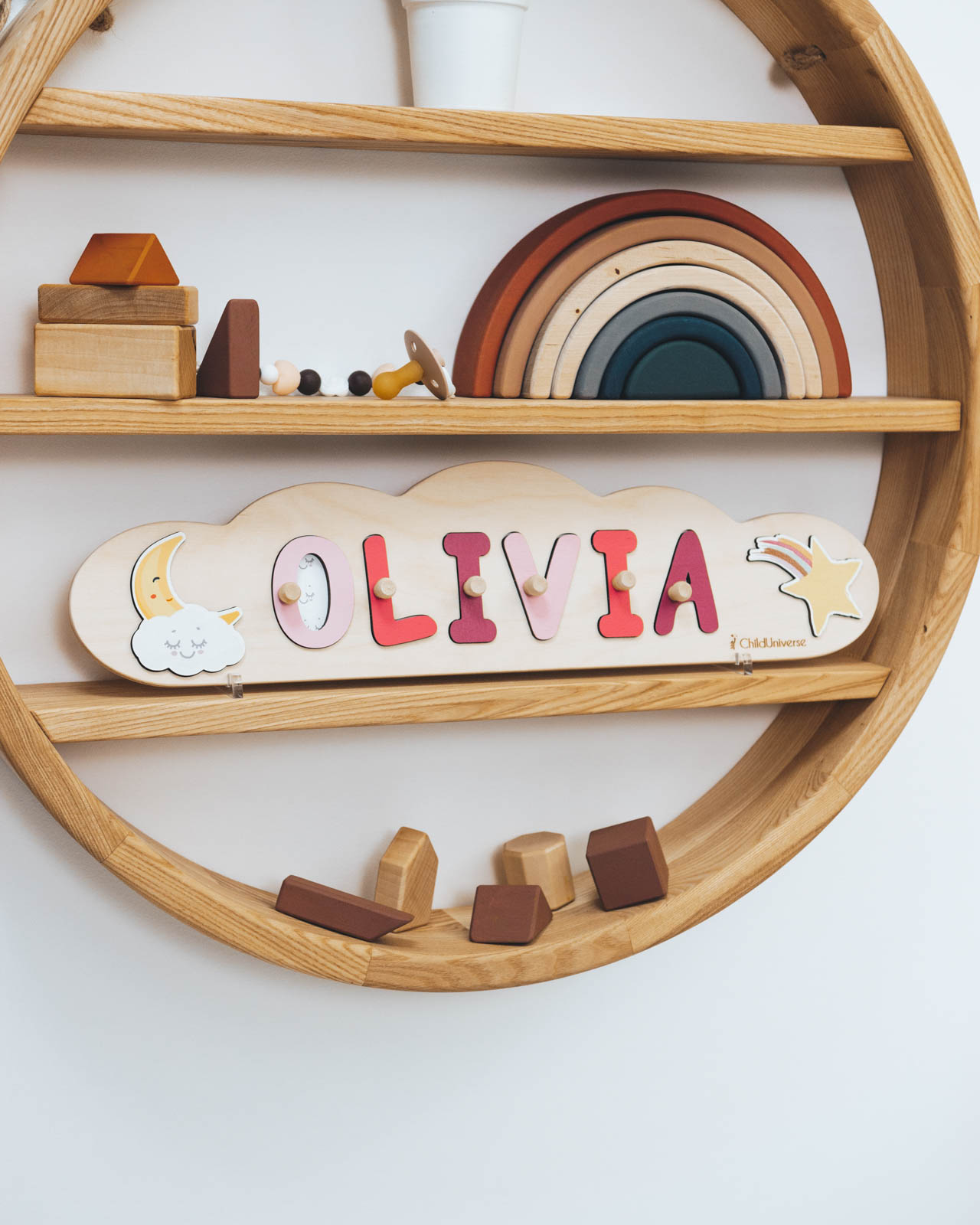 name cloud wooden puzzle
