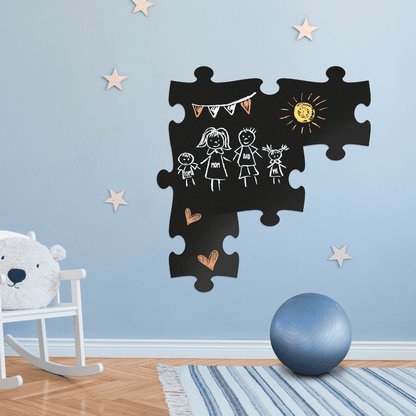 Securit® Wandkreidetafel Silhouette Puzzle, 6er-Set, 40x30cm
