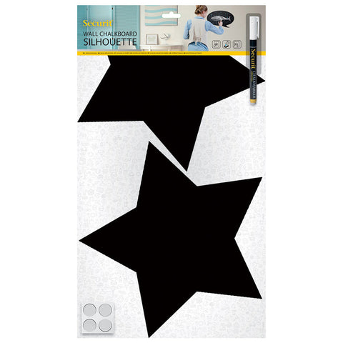 Securit® Wandkreidetafel Silhouette Sterne, 27x27cm, 2 Stk.