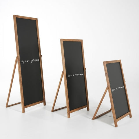 Holz Kundenstopper "FloorStand" mit Kreidetafel