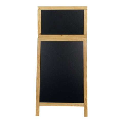 Securit® Holz Kundenstopper mit Topschild, 120x55cm, Buche, Outdoor