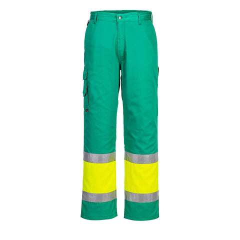 Portwest L049 Hose – Gelb/Teer – strapazierfähige Arbeitshose