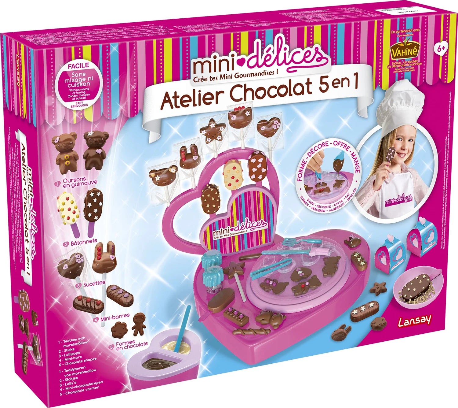 MINI DELICES MON SUPER ATELIER CHOCOLAT 5 EN 1 (FR-NL)