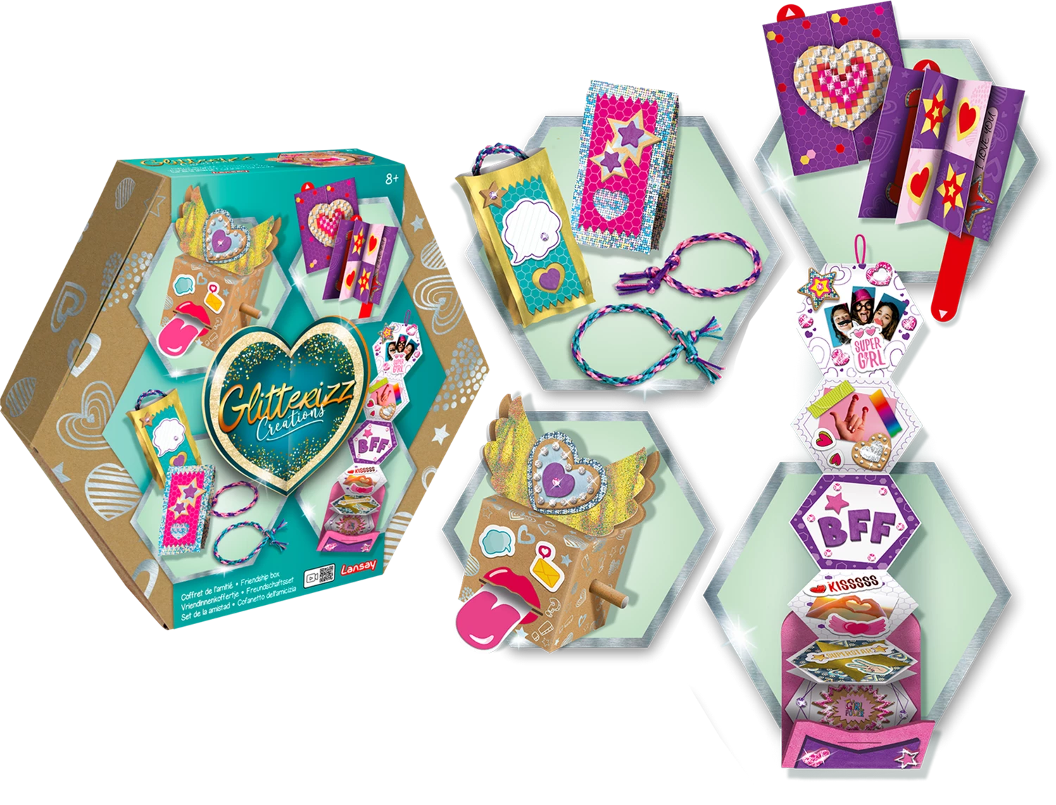 GLITTERIZZ COFFRET DE L'AMITIE (FR-EN-NL-DE-ES-IT)