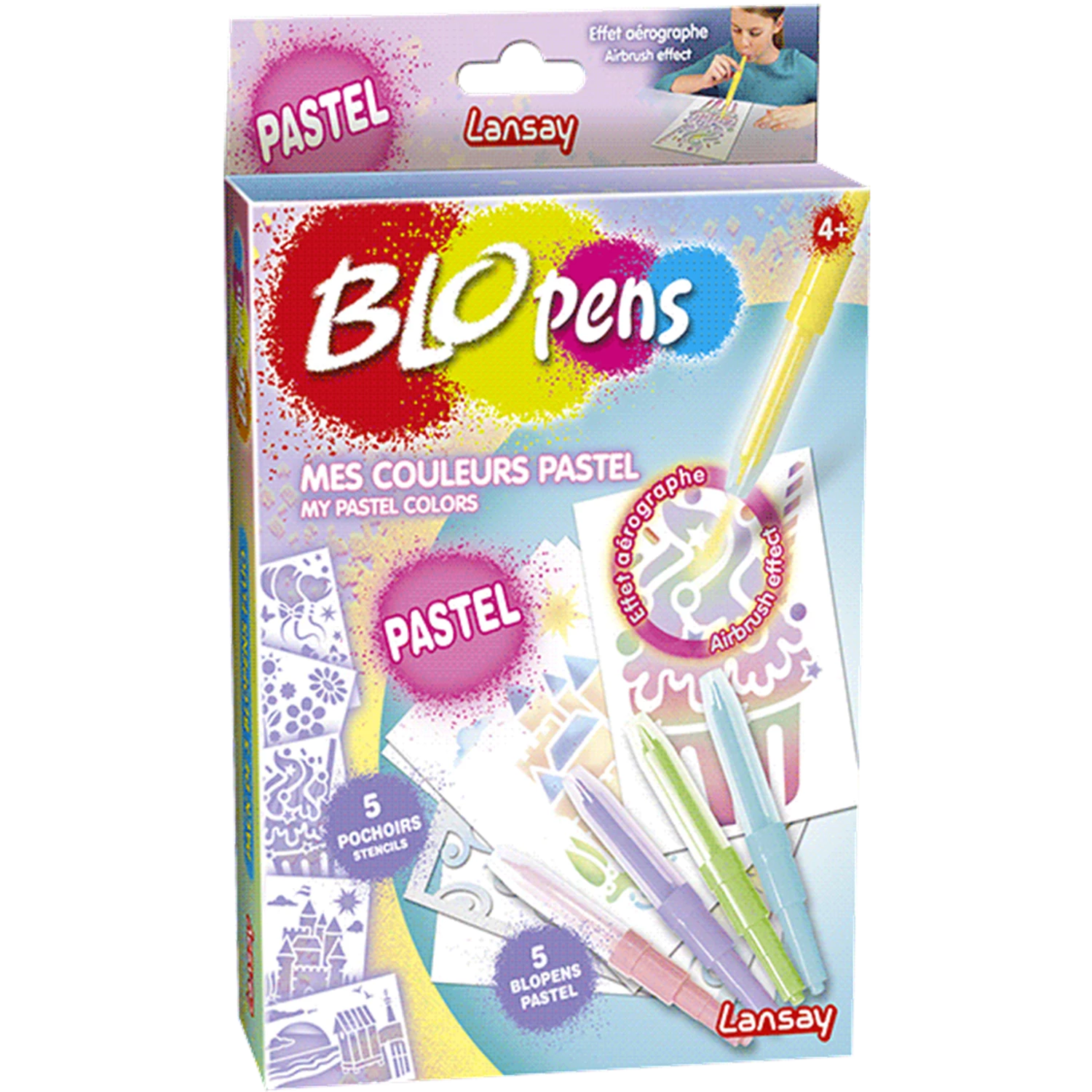 BLOPENS PACK 5 COULEURS PASTEL (FR-EN)
