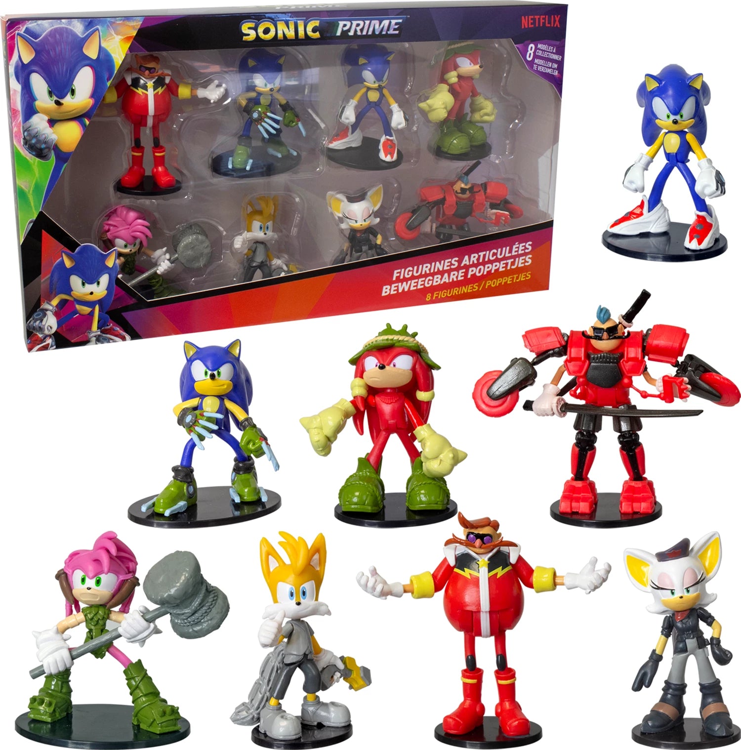 SONIC - 8 FIG. ARTICULEES 7.5CM (ASST)
