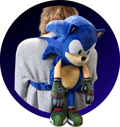 SONIC - PELUCHE SAC A DOS 30CM