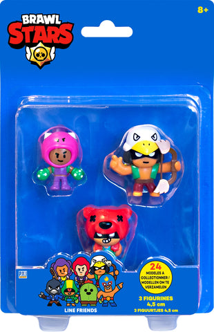 BRAWL STARS - 3 FIG. 4.5CM MODELES ASSORTIS