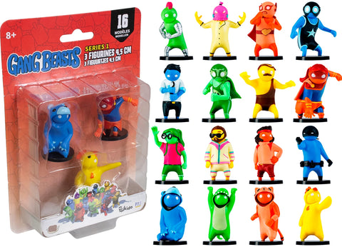 GANG BEASTS - 3 FIG. 4.5CM MODELES ASSORTIS