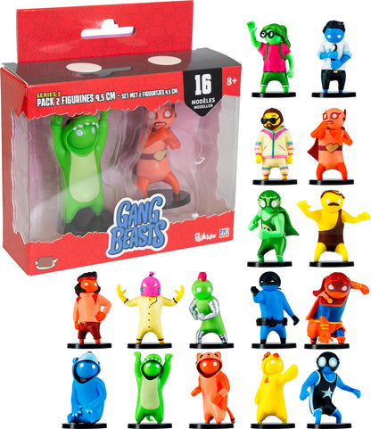 GANG BEASTS - PACK 2 FIG. 4.5CM MODELES ASSORTIS