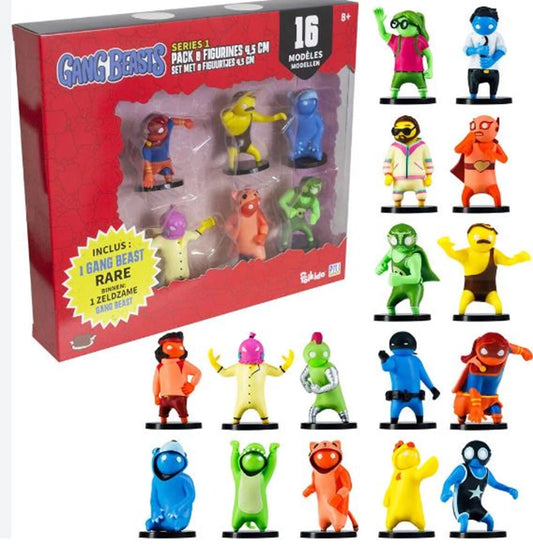 GANG BEASTS - PACK 8 FIG. 4.5CM MODELES ASSORTIS