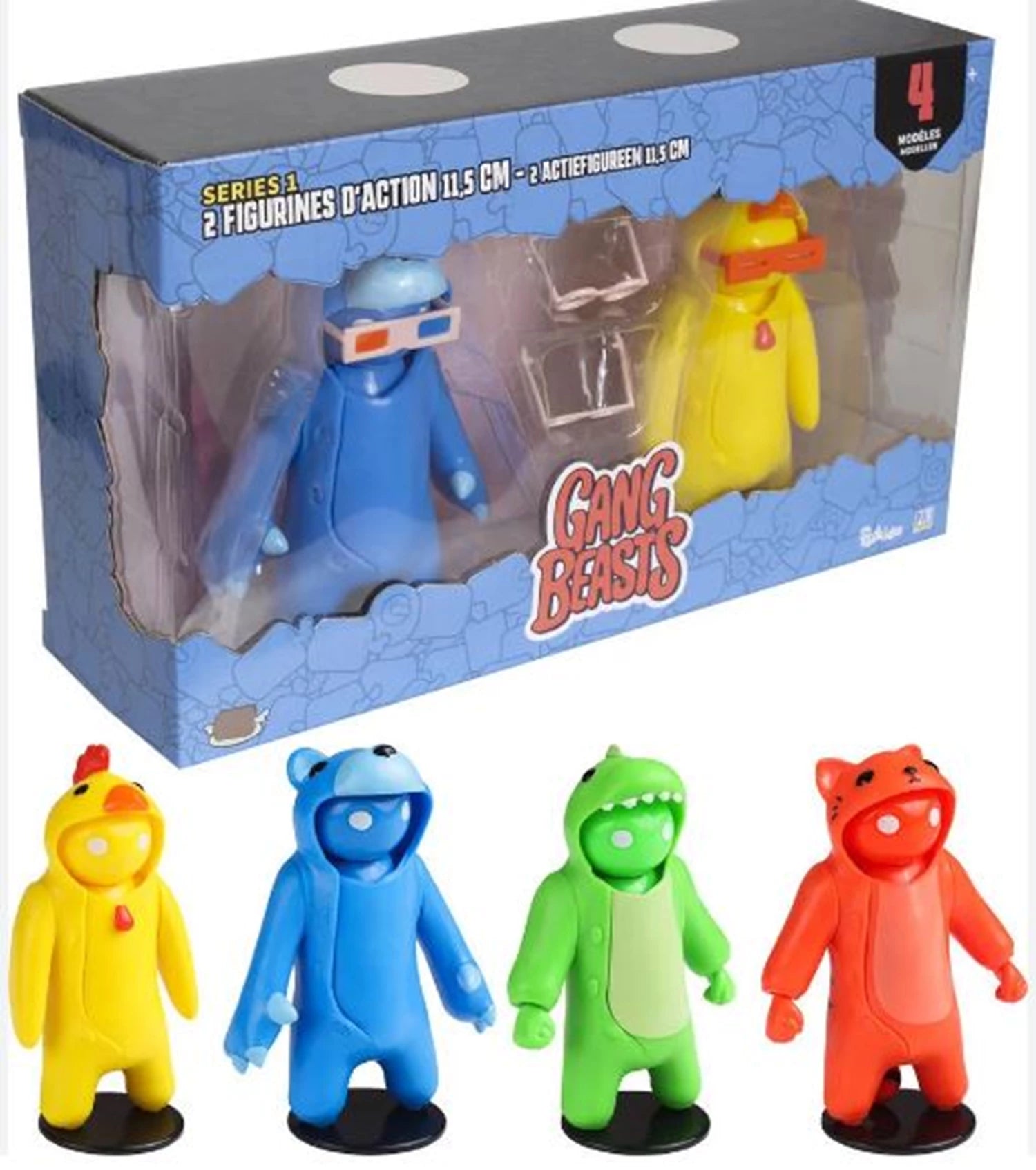 GANG BEASTS - 2 FIG. D'ACTION 11.5CM MODELES ASSORTIS