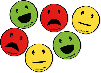 LEGAMASTER Symbole Emoticon 50mm 7-123304 ass., magnetisch 6 Stück