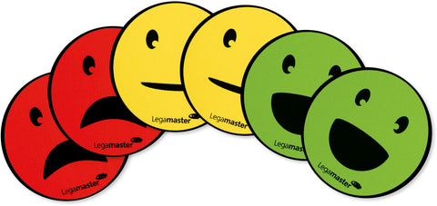 LEGAMASTER Symbole Emoticon 50mm 7-123304 ass., magnetisch 6 Stück