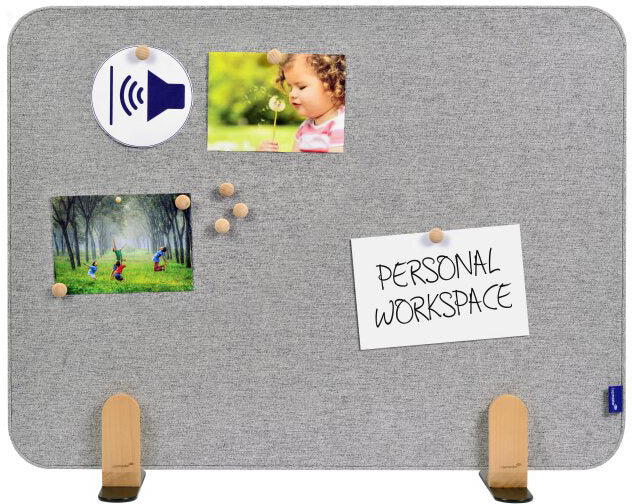 LEGAMASTER Tischtrennwand 80x60cm 7-209830 ELEMENTS, grau, Standfuss