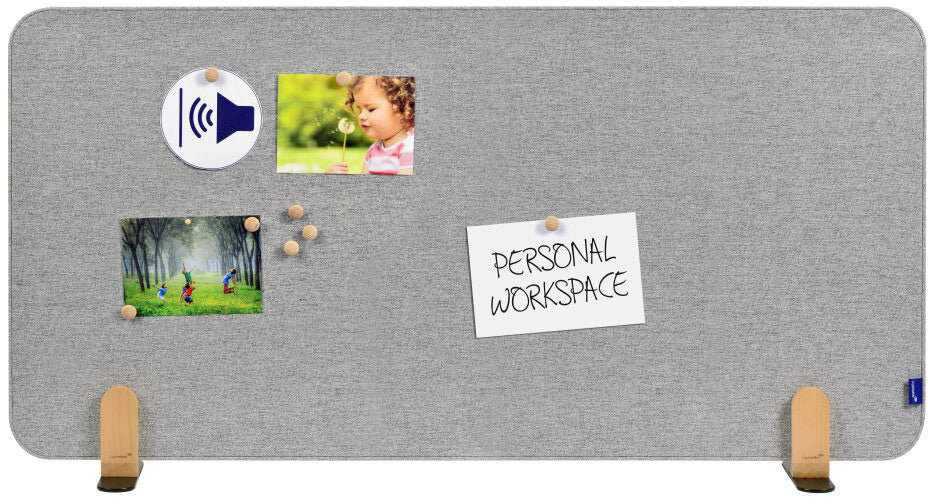 LEGAMASTER Tischtrennwand 120x60cm 7-209831 ELEMENTS, grau, Standfuss