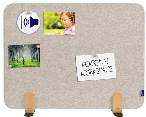 LEGAMASTER Tischtrennwand 80x60cm 7-209833 ELEMENTS, beige, Standfuss