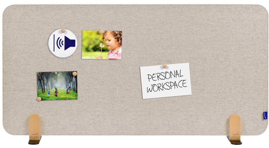 LEGAMASTER Tischtrennwand 120x60cm 7-209834 ELEMENTS, beige, Standfuss