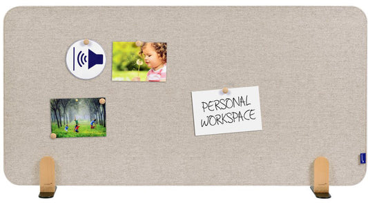 LEGAMASTER Tischtrennwand 120x60cm 7-209834 ELEMENTS, beige, Standfuss