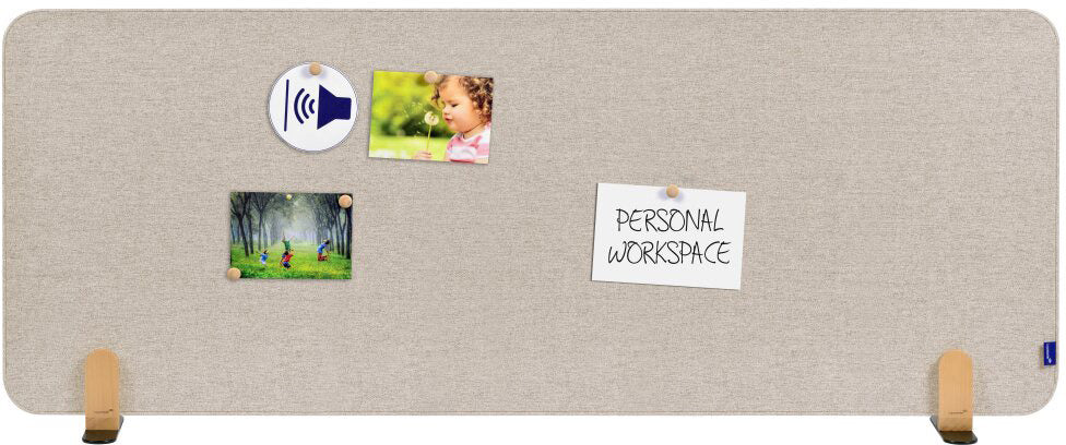 LEGAMASTER Tischtrennwand 160x60cm 7-209835 ELEMENTS, beige, Standfuss