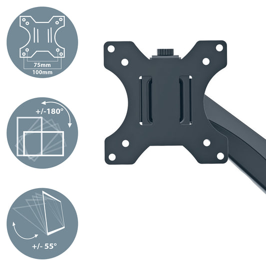 LEITZ Monitorarm ERGO 6489-00-89 grau, single