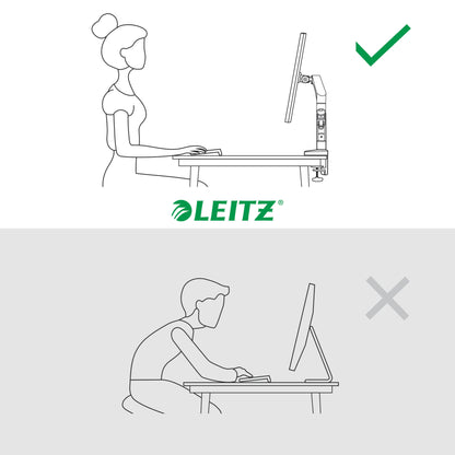 LEITZ Monitorarm ERGO 6489-00-89 grau, single