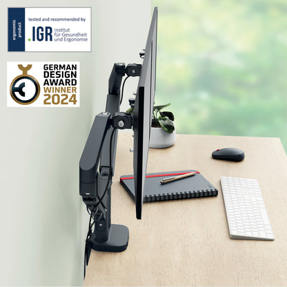 LEITZ Monitorarm ERGO 6537-00-89 grau, dual