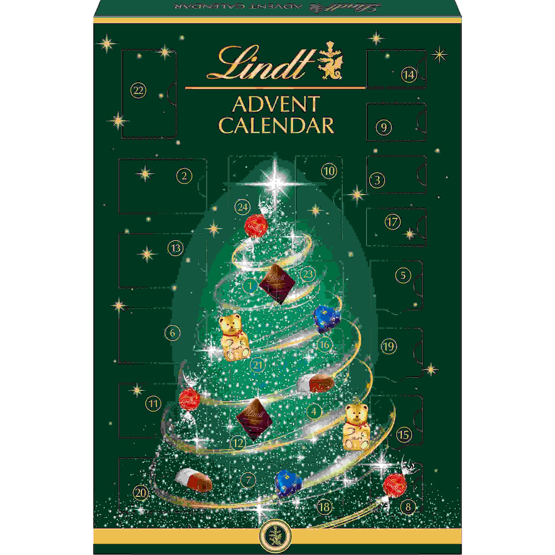LINDT Adventskalender 694015 Weihnachtsbaum 221g