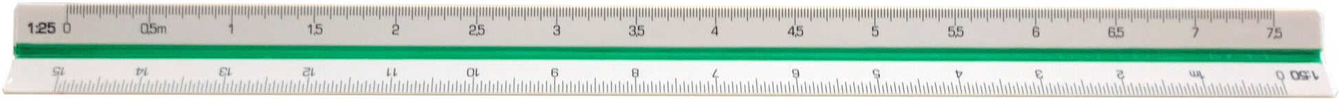 LINEX Dreikantmassstab 30cm 100413048 weiss/farbig