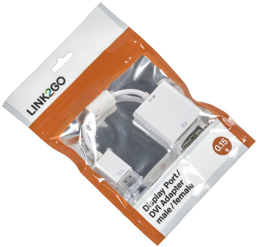 LINK2GO DisplayPort - DVI Adapter AD1111WP male/female, 15cm