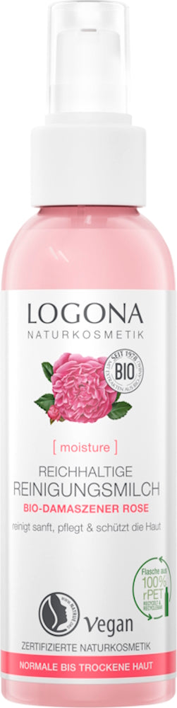 LOGONA Rose Reinigungsmilch reichhaltig