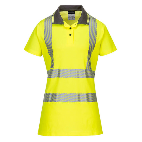 Portwest LW72 Poloshirt – Gelb/Grau – bequem & funktional