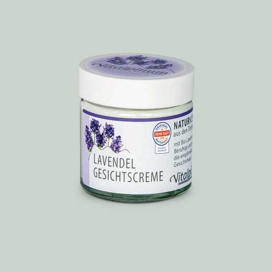 Crème pour le visage Lavendel Unterweger 50ml – Cosmétique naturelle avec huile essentielle de lavande pour la peau délicate et sensible