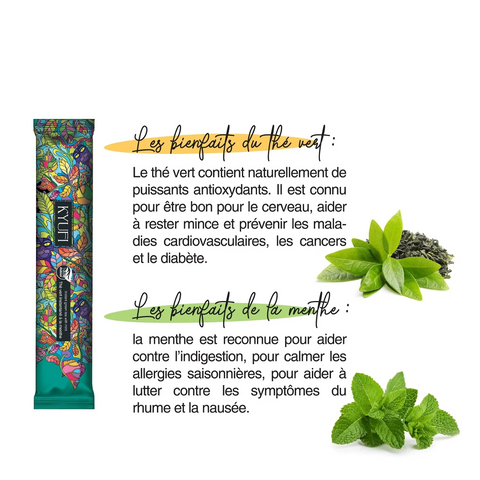 KYUFI – Ægte Instant Grøn Mynte Te | 15 Stænger • Let Sødet • Marokkansk Tradition på 20 Sekunder 🍃💚