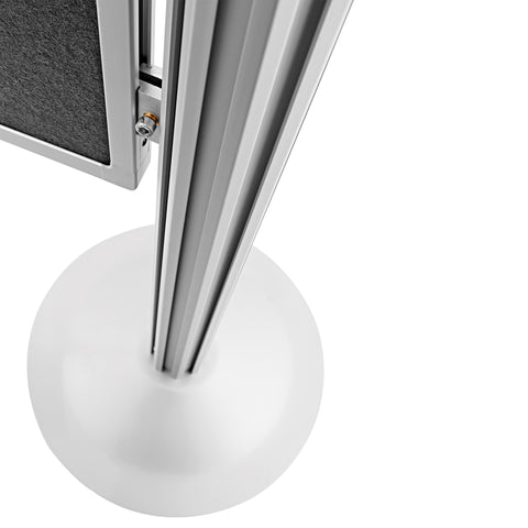 MAGNETOPLAN Präsentationswand 4-teilig 1101004 Filz grau 5185x1800mm