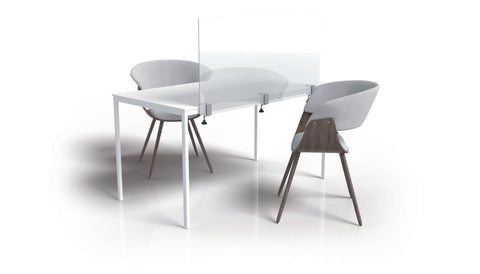 MAGNETOPLAN Hygienewand 1000x600mm 11029100 Acrylglas, mit Klemmhalter