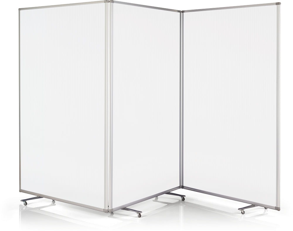 MAGNETOPLAN Raumteiler Mobil Large 1112051 transp., 3-teilig 3610x1800mm
