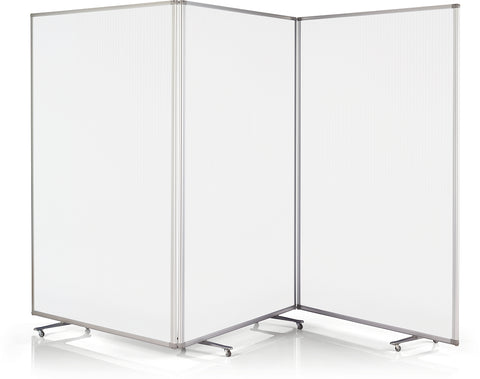 MAGNETOPLAN Raumteiler Mobil Large 1112051 transp., 3-teilig 3610x1800mm